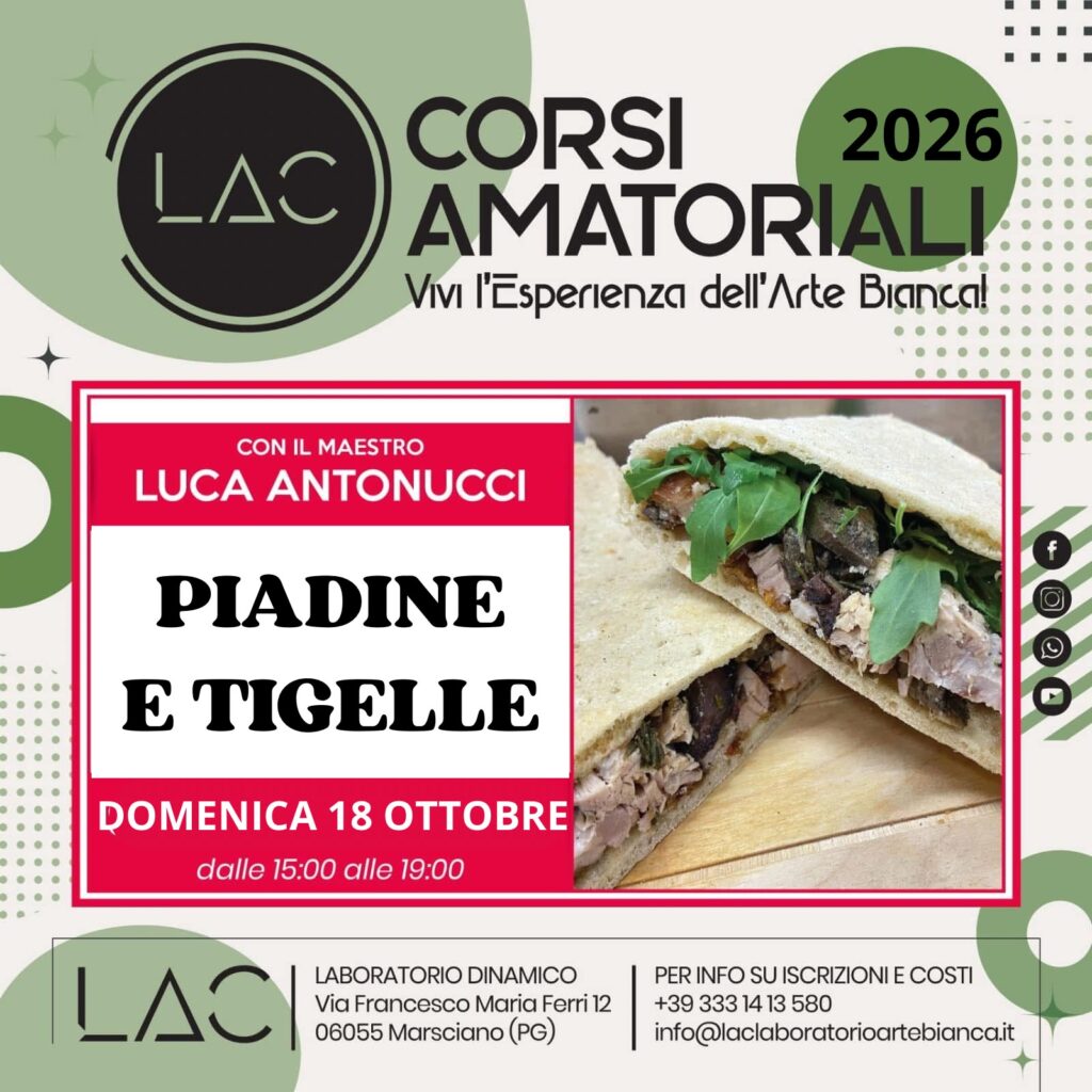 PIADINE E TIGELLE – Corso LAC Arte Bianca